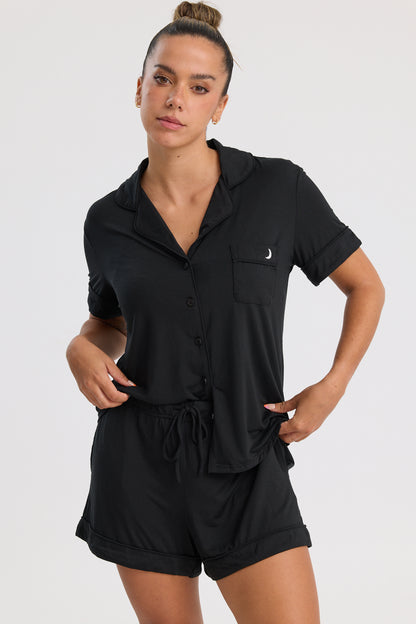 Short Pyjama Set in Black