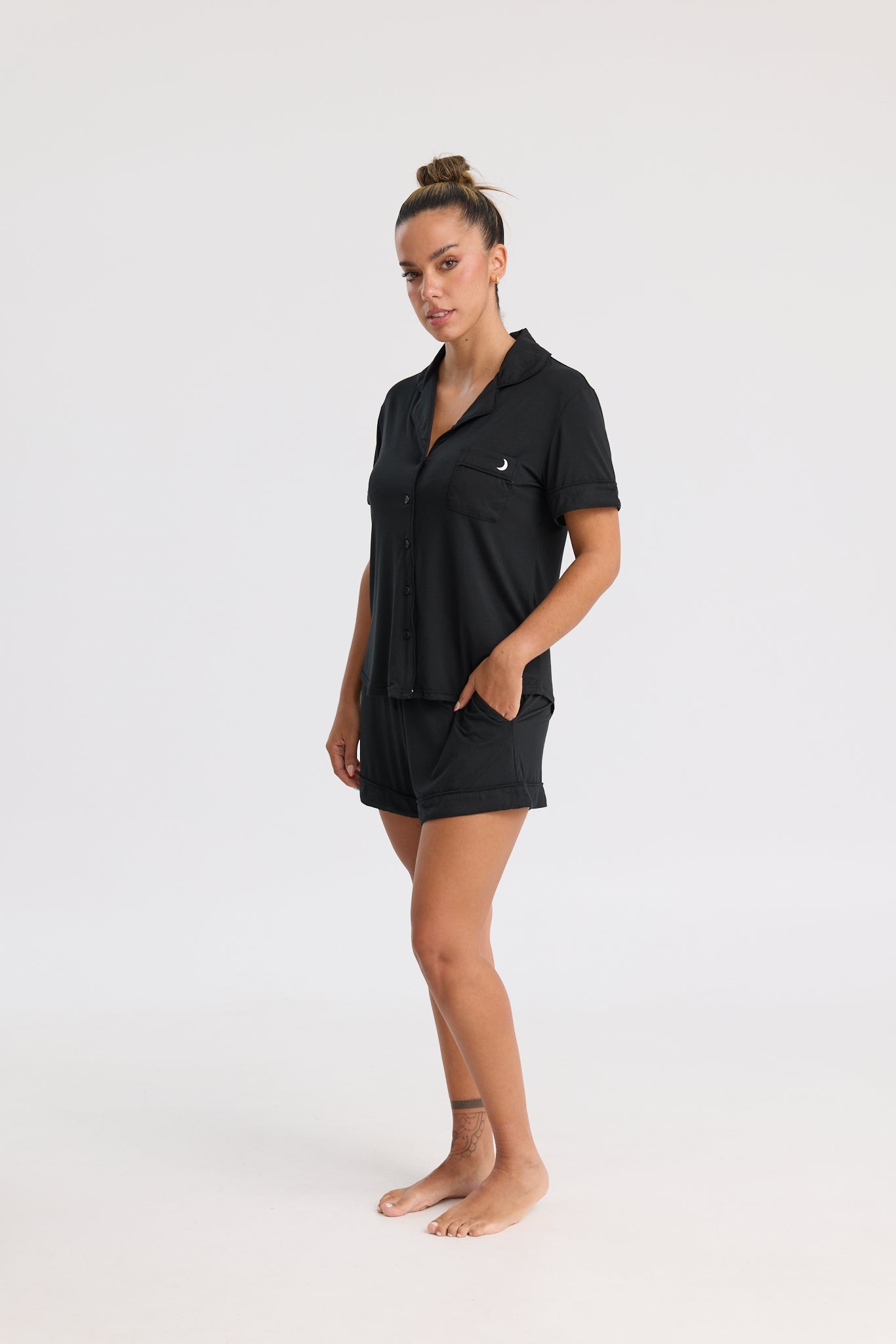 Short Pyjama Set in Black