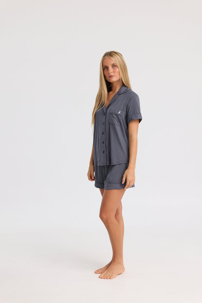 Short Pyjama Set in Charcoal
