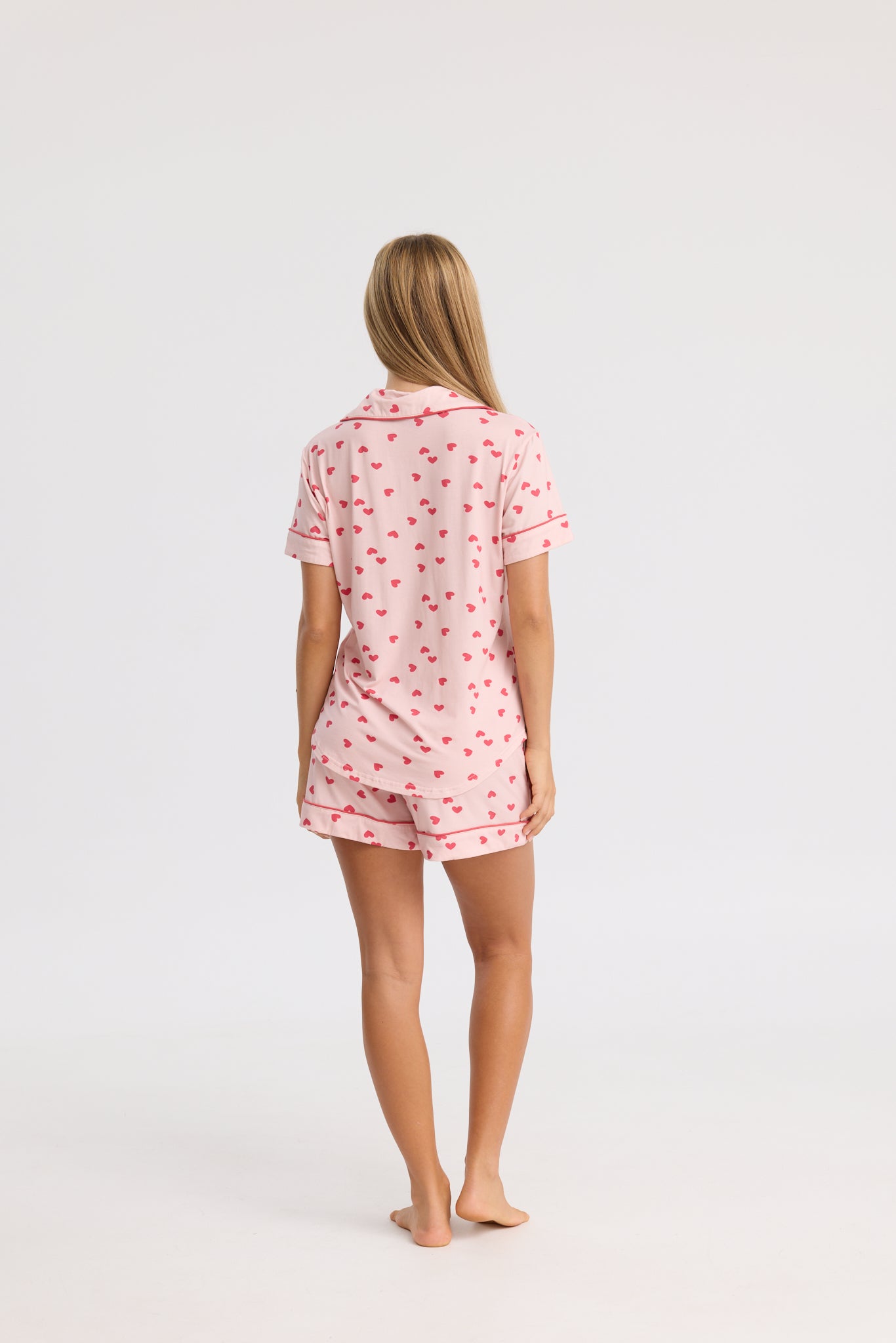 Short Pyjama Set in Hearts for You