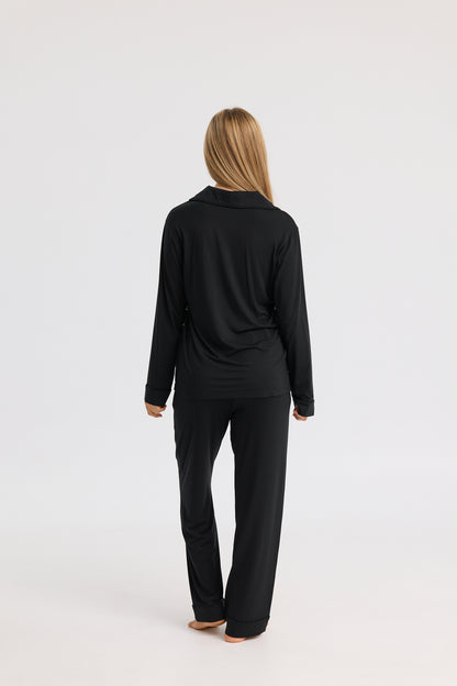 Long Pyjama Set in Black