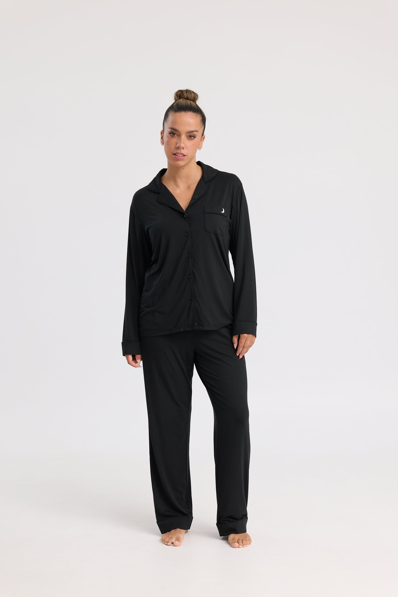 Long Pyjama Set in Black