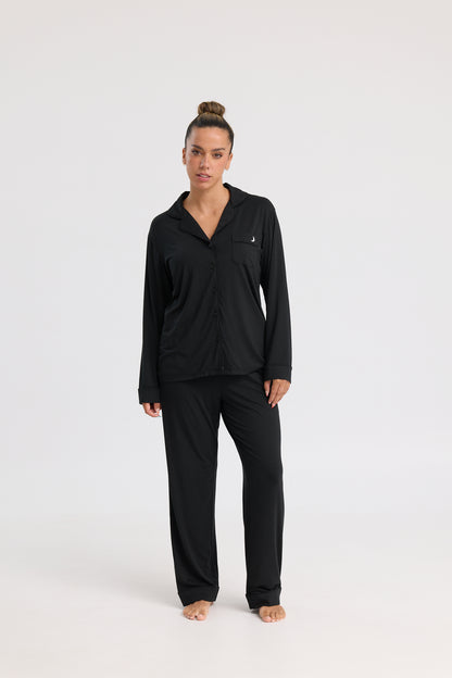 Long Pyjama Set in Black