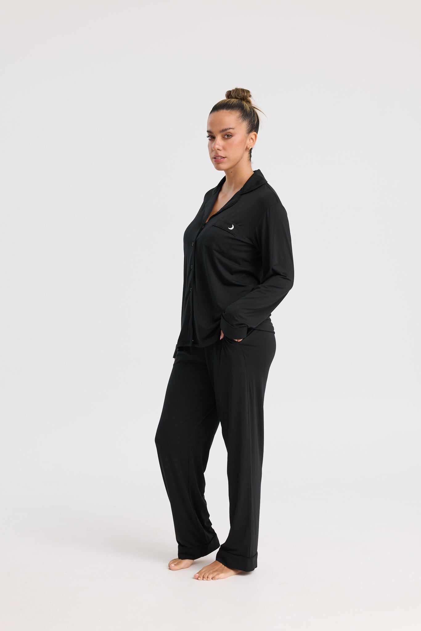 Long Pyjama Set in Black