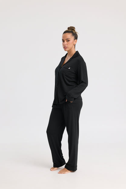 Long Pyjama Set in Black