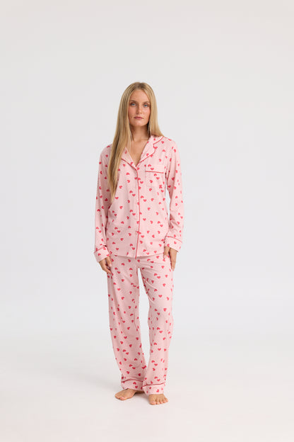 Long Pyjama Set in Hearts for You