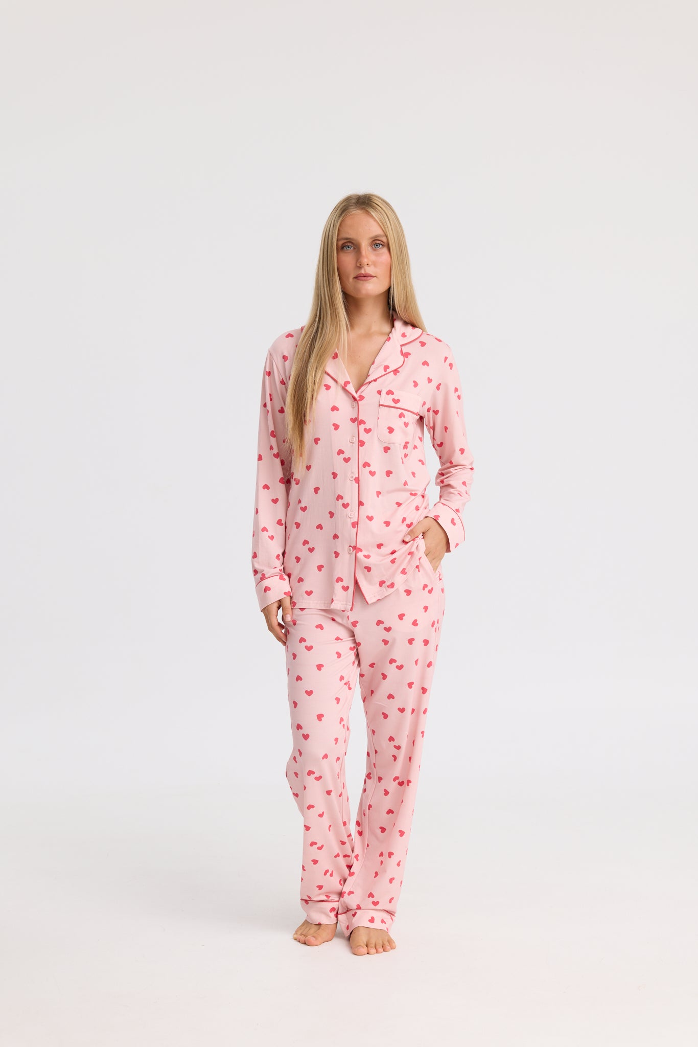 Long Pyjama Set in Hearts for You