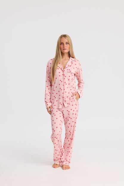 Long Pyjama Set in Hearts for You