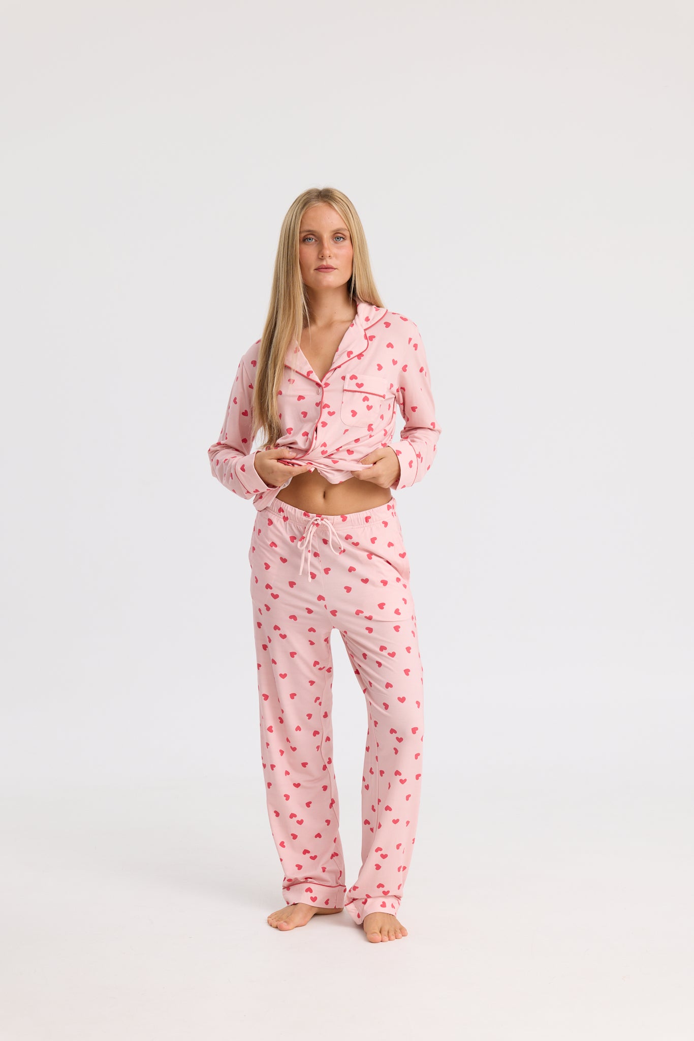 Long Pyjama Set in Hearts for You