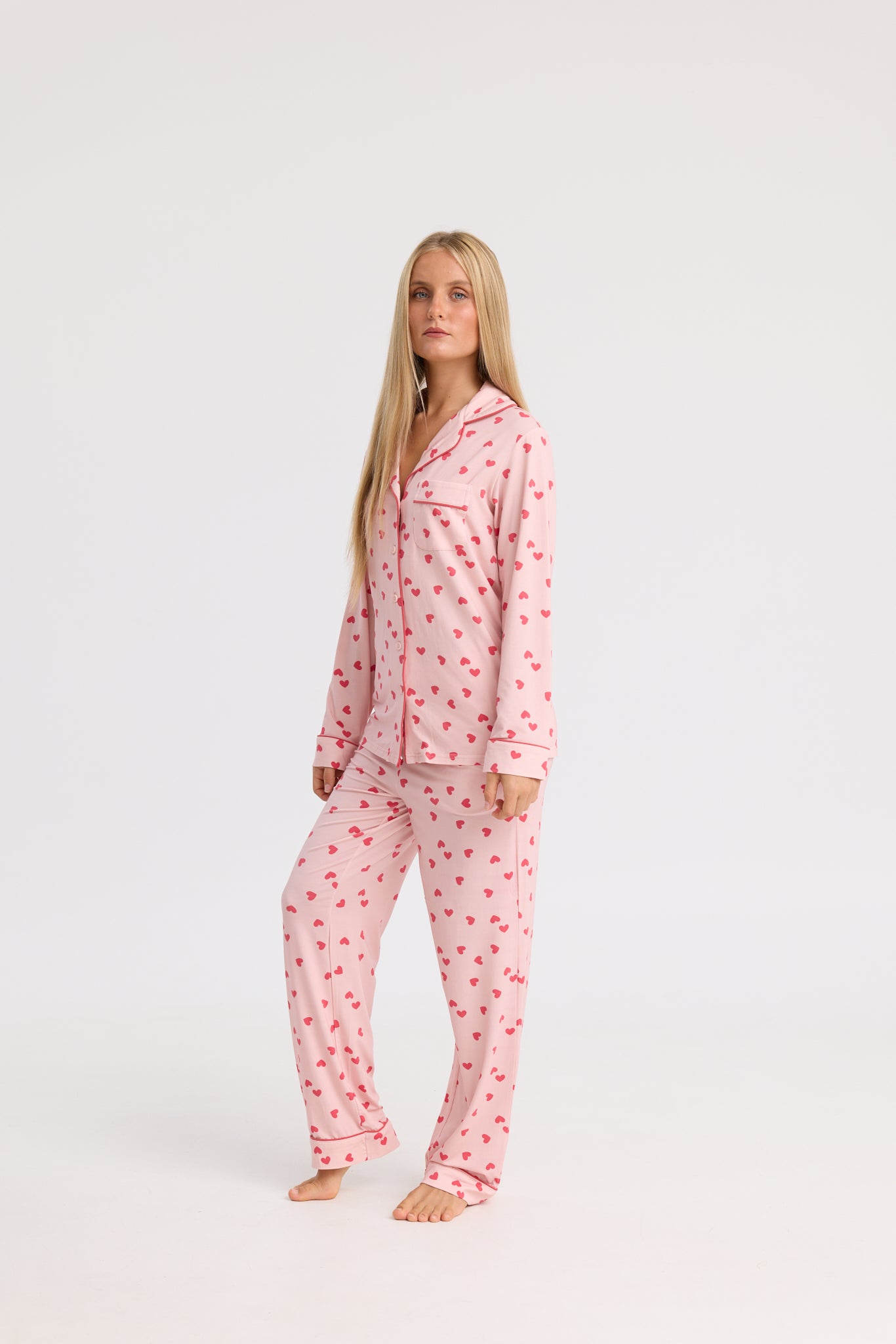 Long Pyjama Set in Hearts for You