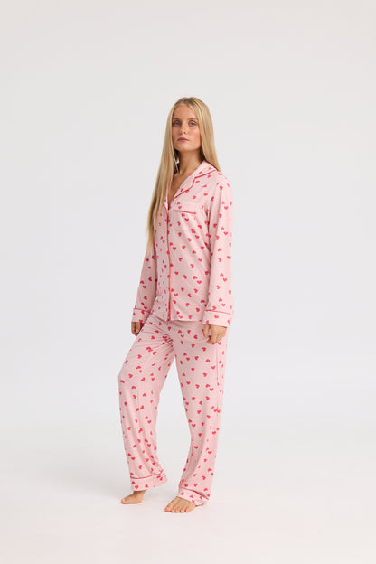 Long Pyjama Set in Hearts for You