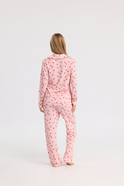 Long Pyjama Set in Hearts for You