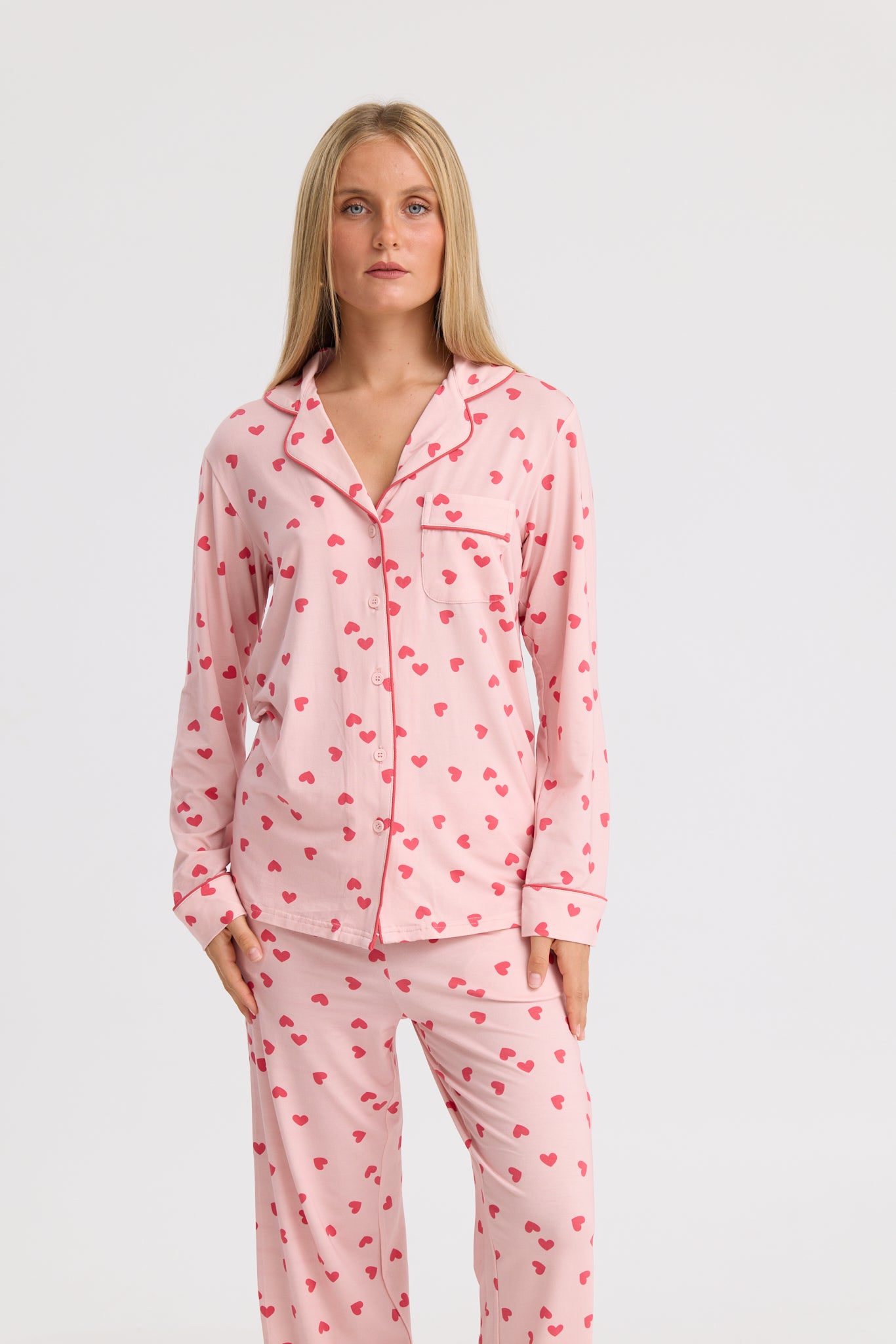 Long Pyjama Set in Hearts for You