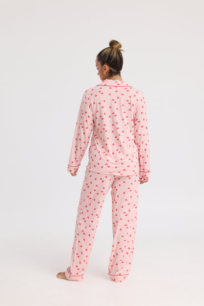 Long Pyjama Set in Hearts for You