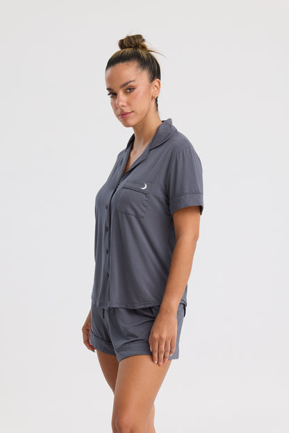 Short Pyjama Set in Charcoal