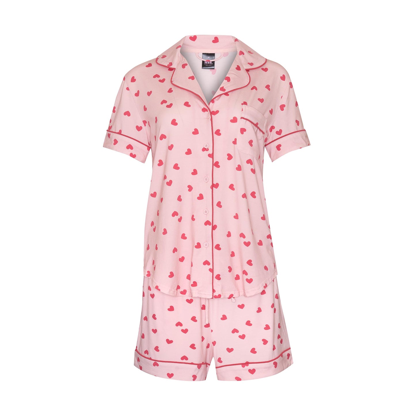 Short Pyjama Set in Hearts for You