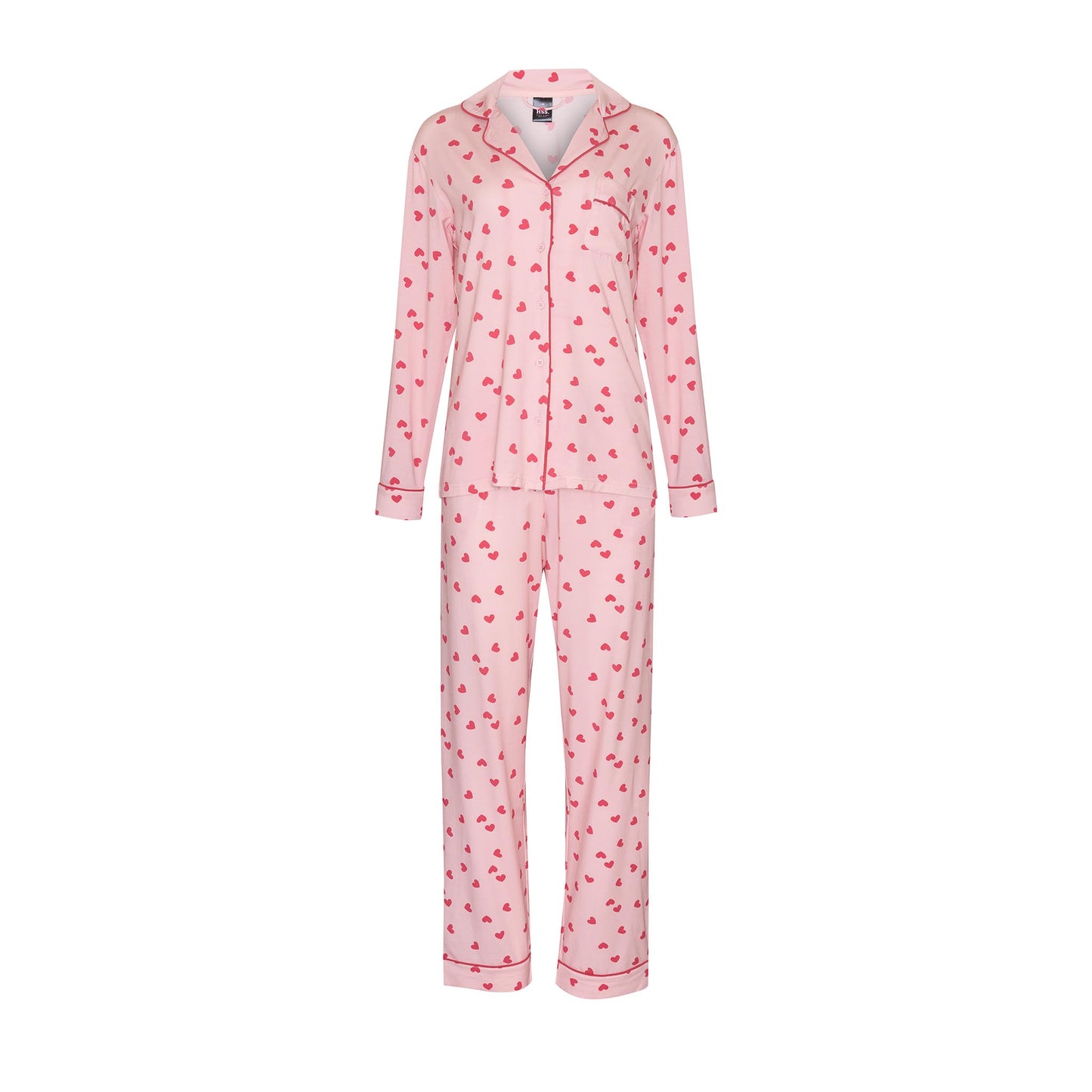 Long Pyjama Set in Hearts for You